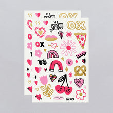 Golden Hearts Tattoo Sheet
