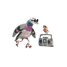 Skatin' City Pigeon Tattoo