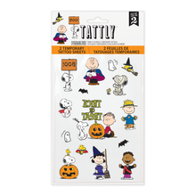 Peanuts Halloween Tattoo Sheet